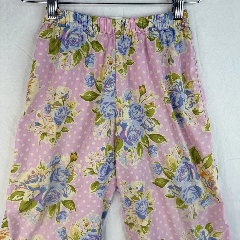 Matilda Jane Girls pants Pink Yellow Maple Sugar Big‎ Ruffles Good Hart Pants 6
